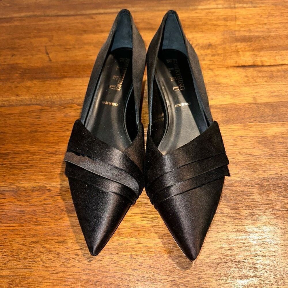 Nwob Something Bleu Breanna Satin Kitten Heel Shoe — image 2 of 8